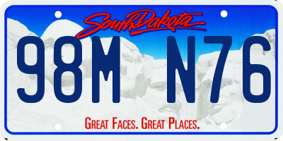 SD license plate 98MN76