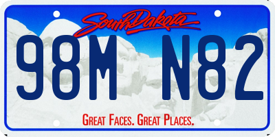 SD license plate 98MN82