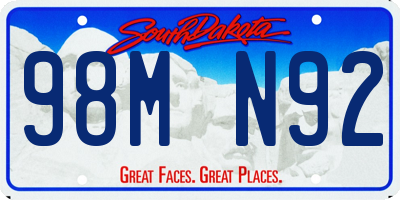 SD license plate 98MN92