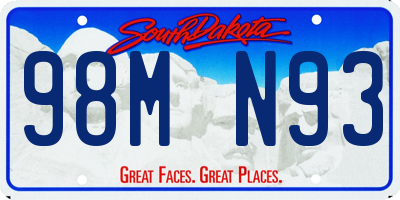 SD license plate 98MN93