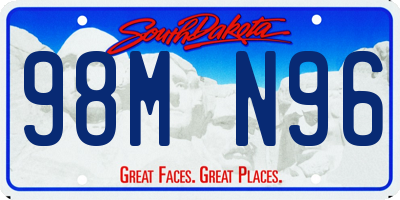 SD license plate 98MN96