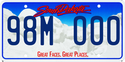 SD license plate 98MO00
