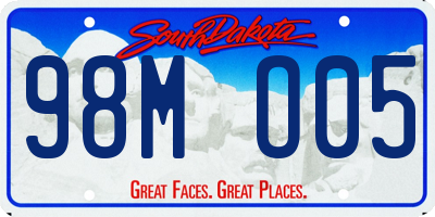 SD license plate 98MO05