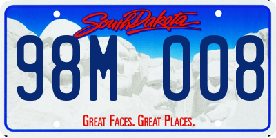 SD license plate 98MO08