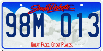 SD license plate 98MO13