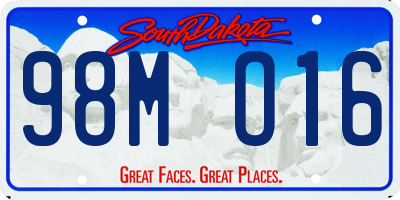 SD license plate 98MO16