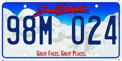 SD license plate 98MO24