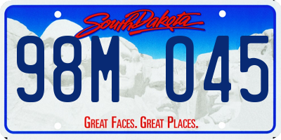 SD license plate 98MO45