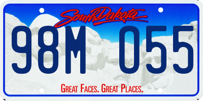 SD license plate 98MO55