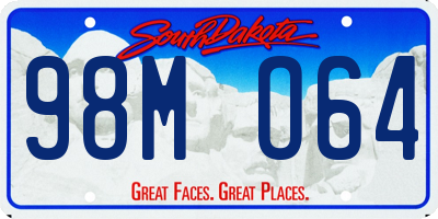 SD license plate 98MO64