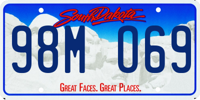 SD license plate 98MO69