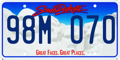 SD license plate 98MO70