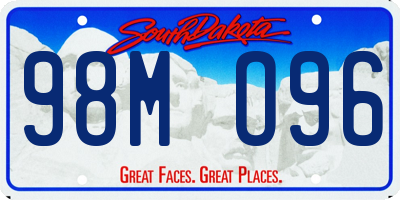 SD license plate 98MO96