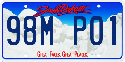 SD license plate 98MP01