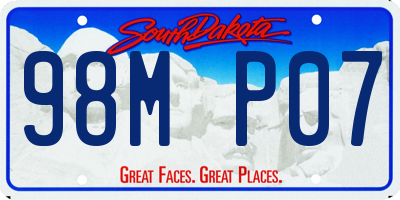 SD license plate 98MP07