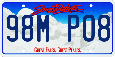 SD license plate 98MP08