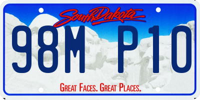 SD license plate 98MP10