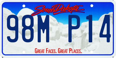 SD license plate 98MP14