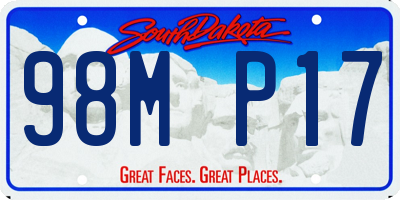 SD license plate 98MP17