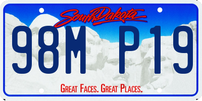 SD license plate 98MP19