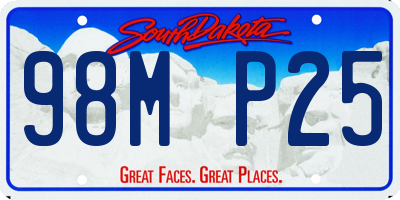 SD license plate 98MP25