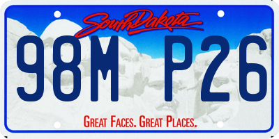 SD license plate 98MP26