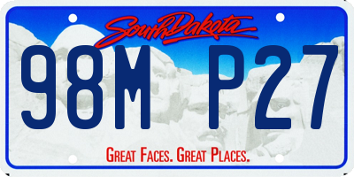 SD license plate 98MP27