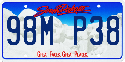SD license plate 98MP38