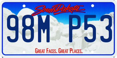 SD license plate 98MP53