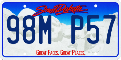 SD license plate 98MP57