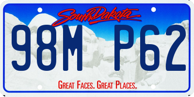 SD license plate 98MP62