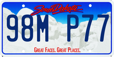 SD license plate 98MP77