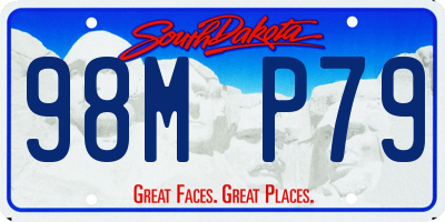 SD license plate 98MP79