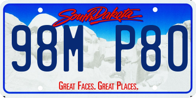 SD license plate 98MP80