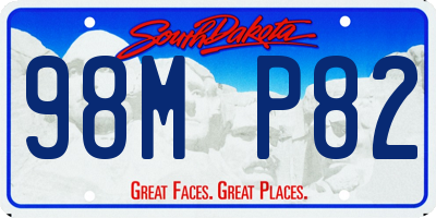 SD license plate 98MP82
