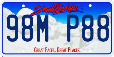 SD license plate 98MP88