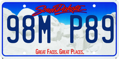 SD license plate 98MP89