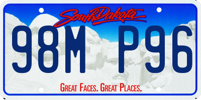 SD license plate 98MP96