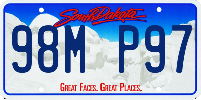 SD license plate 98MP97