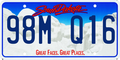 SD license plate 98MQ16