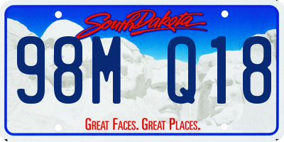 SD license plate 98MQ18