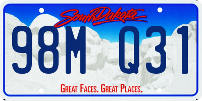 SD license plate 98MQ31