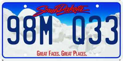 SD license plate 98MQ33