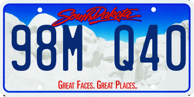 SD license plate 98MQ40
