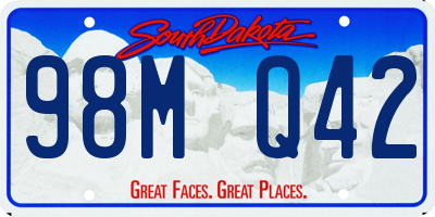 SD license plate 98MQ42