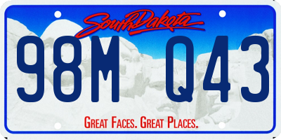 SD license plate 98MQ43