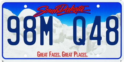 SD license plate 98MQ48