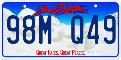 SD license plate 98MQ49