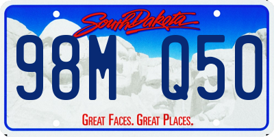SD license plate 98MQ50