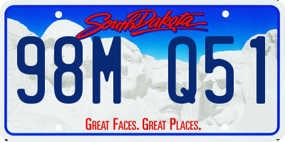 SD license plate 98MQ51